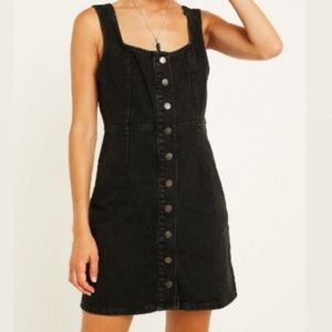 Urban Outfitters Black Button Up Demin Mini Dress